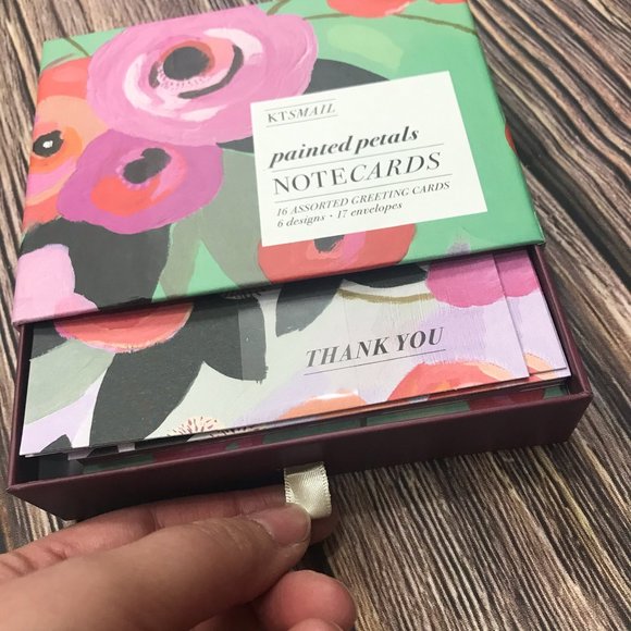 KTSMail Painted Petals Notecards Greeting Card Set - Picture 5 of 10
